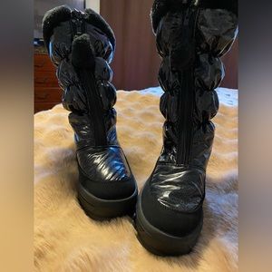 Pajar Shiny Black Winter Boots